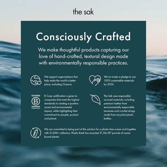 The Sak Casual Tote Bag Hand Crochet Woman's Handbag With Shoulder Straps - Picture 6 of 7